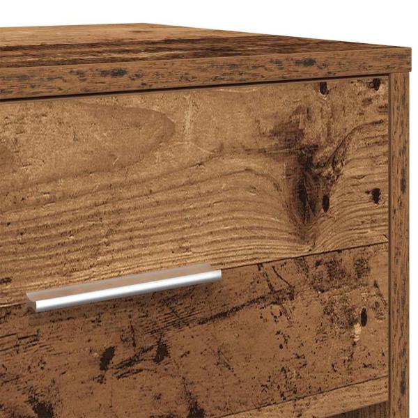 Nachttische 2 Stk. mit Schublade Altholz-Optik 40x34x50 cm