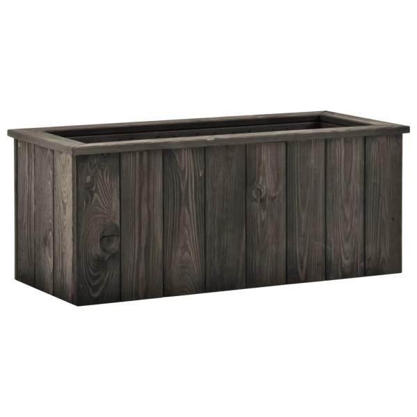 ARDEBO.de - Hochbeet Dunkelgrau 74x32x30 cm Kiefer Massivholz