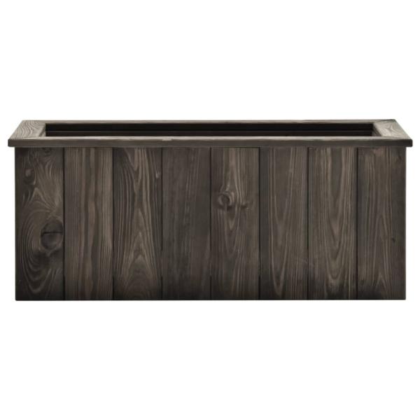 Hochbeet Dunkelgrau 74x32x30 cm Kiefer Massivholz