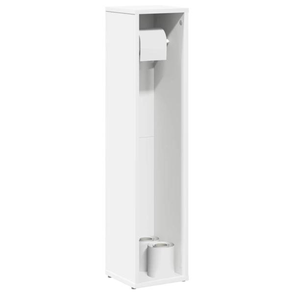 ARDEBO.de - Badezimmerschrank mit Rollenhalter Weiß 20,5x20x90 cm