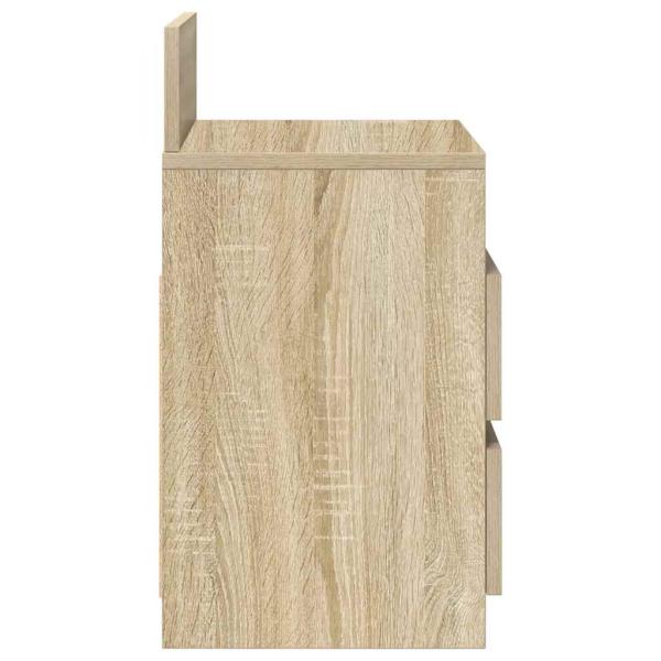 Nachttische 2 Stk. mit 2 Schubladen Sonoma-Eiche 40x33x60 cm