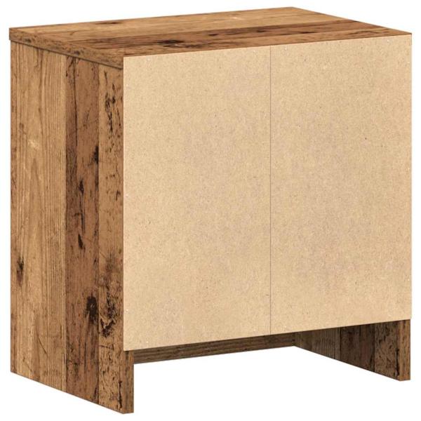 Nachttische 2 Stk. mit Schublade Altholz-Optik 39x28x41 cm