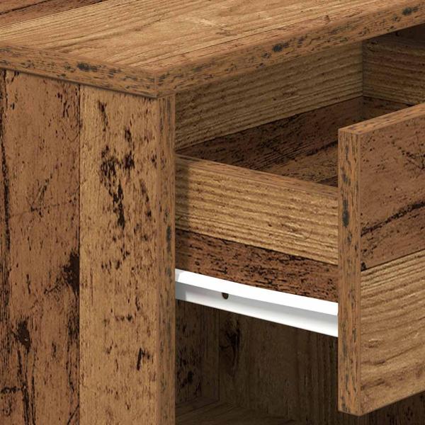 Nachttische 2 Stk. mit Schublade Altholz-Optik 39x28x41 cm