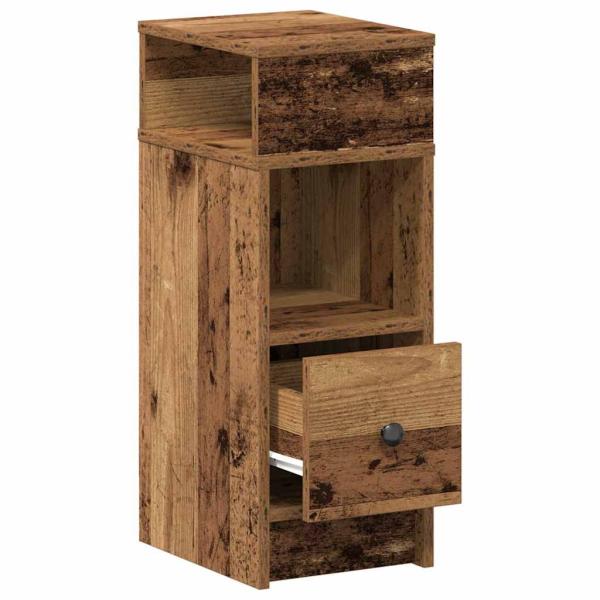 Nachttisch mit Schublade Altholz-Optik 25x31x66 cm