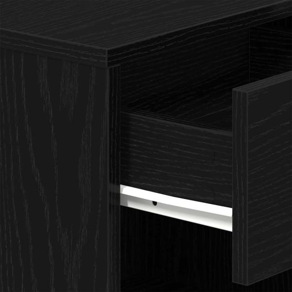 Nachttisch mit Schublade Schwarz 39x28x41 cm