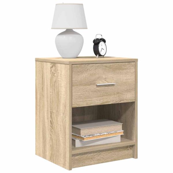 ARDEBO.de - Nachttische 2 Stk. mit Schublade Sonoma-Eiche 40x34x50 cm
