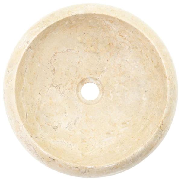 Waschbecken 40x12 cm Marmor Creme