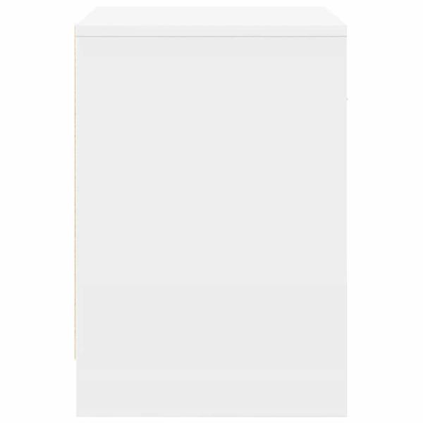 Nachttisch mit Schublade Weiß 40x34x50 cm