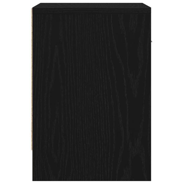Nachttische 2 Stk. mit Schublade Schwarz 39x28x41 cm