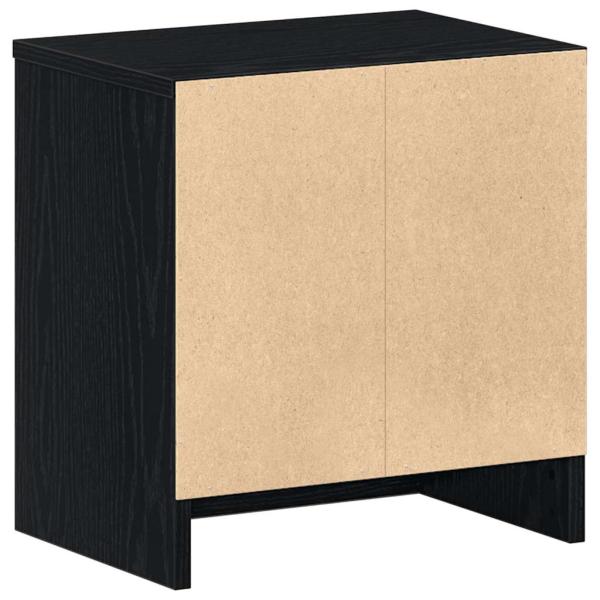 Nachttische 2 Stk. mit Schublade Schwarz 39x28x41 cm