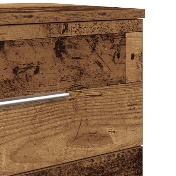 Nachttische 2 Stk. mit 2 Schubladen Altholz-Optik 40x36x50 cm
