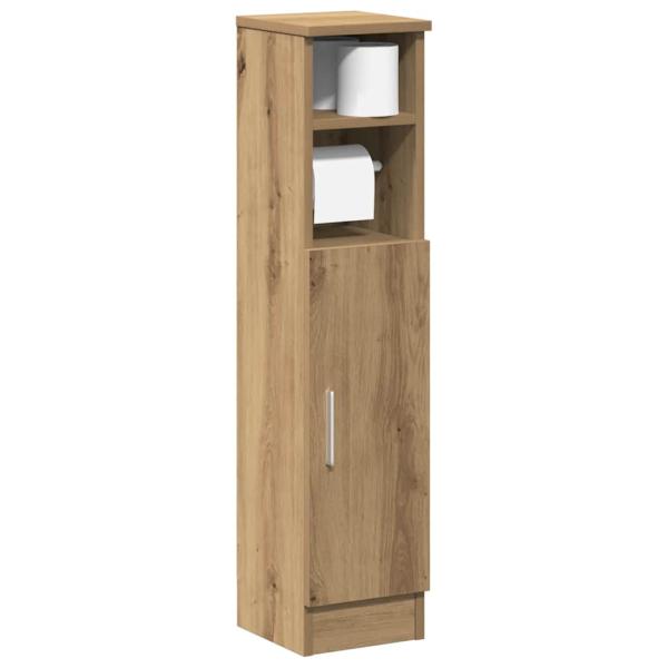 ARDEBO.de - Badezimmerschrank mit Rollenhalter Artisan-Eiche 20,5x22x90 cm