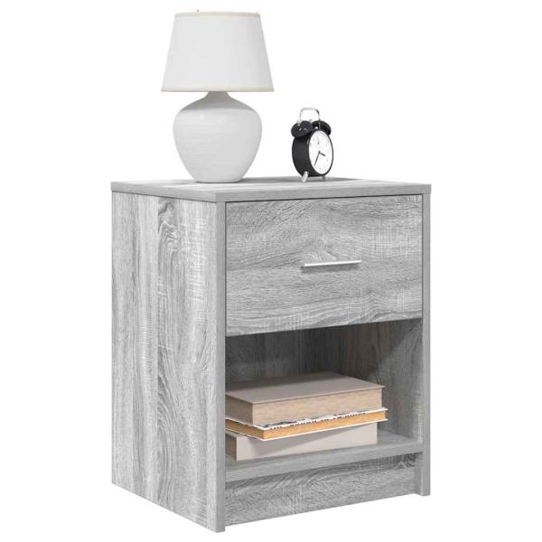 ARDEBO.de - Nachttische 2 Stk. mit Schublade Grau Sonoma 40x34x50 cm