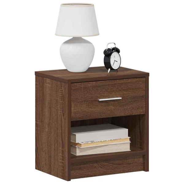 ARDEBO.de - Nachttische 2 Stk. mit Schublade Eichen-Optik 39x28x41 cm