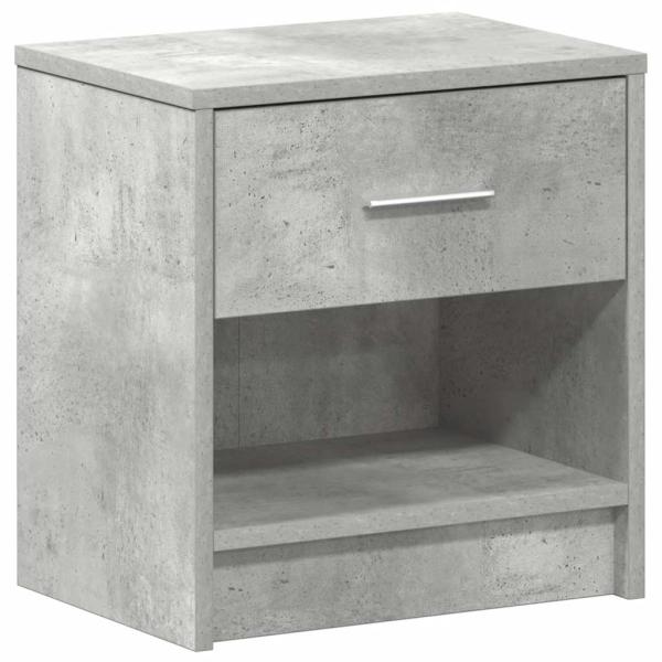 Nachttisch mit Schublade Betongrau 39x28x41 cm