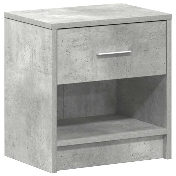 Nachttisch mit Schublade Betongrau 39x28x41 cm