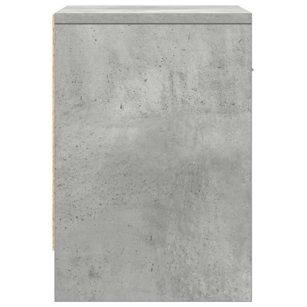 Nachttisch mit Schublade Betongrau 39x28x41 cm