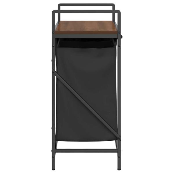 Wäschekorb 2 Fächer mit Ablage Braun Eichen-Optik