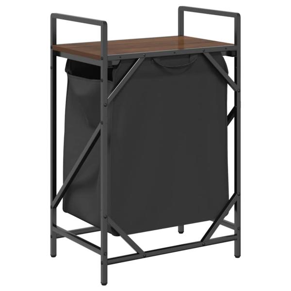 Wäschekorb 1 Fach mit Ablage Braun Eichen-Optik