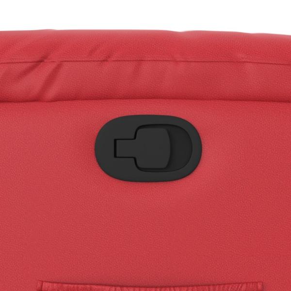 Relaxsessel mit Aufstehhilfe Rot Kunstleder