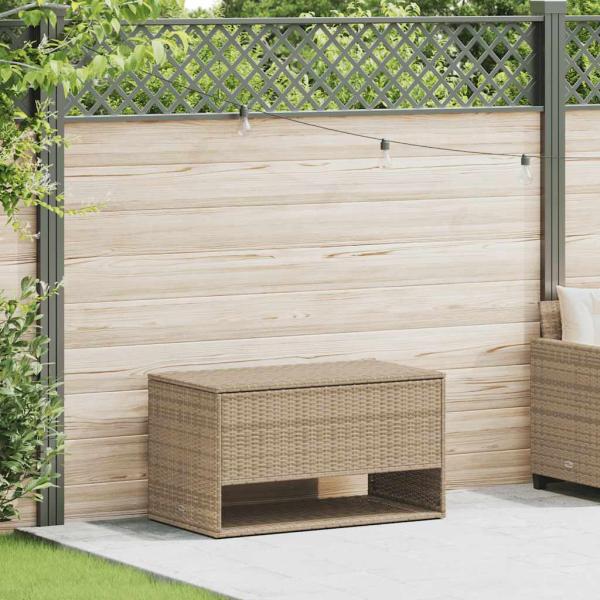 ARDEBO.de - Outdoor-Kissenbox Beige 100x55x55,5 cm Poly Rattan