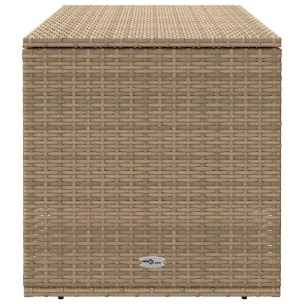 Outdoor-Kissenbox Beige 100x55x55,5 cm Poly Rattan