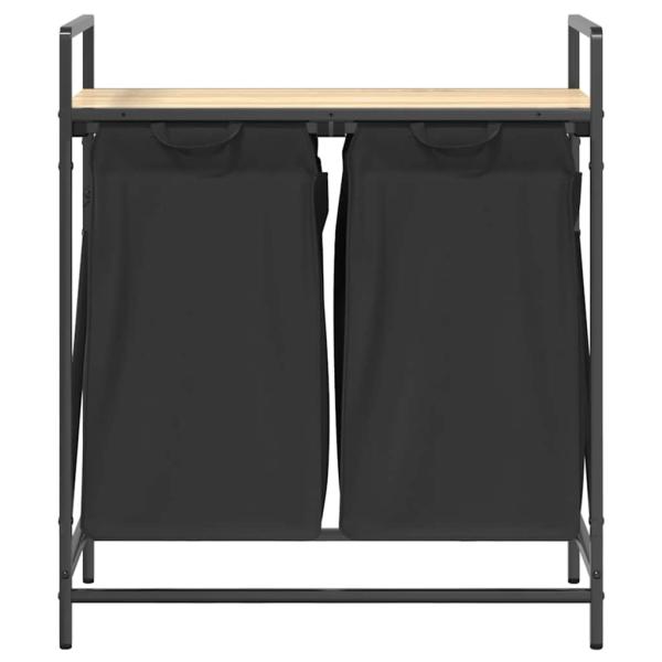 Wäschekorb 2 Fächer mit Ablage Sonoma-Eiche