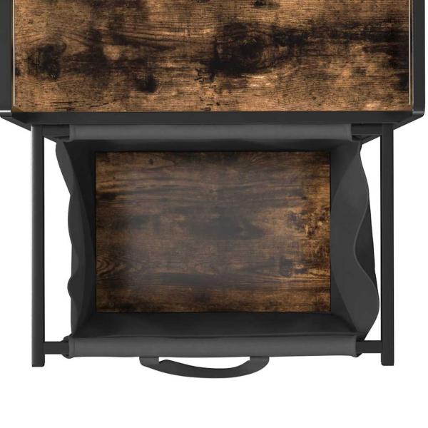 Wäschekorb 1 Fach mit Ablage Räuchereiche