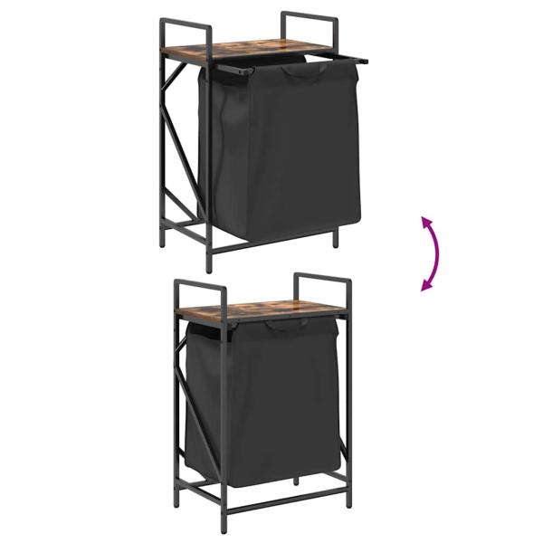 Wäschekorb 1 Fach mit Ablage Räuchereiche