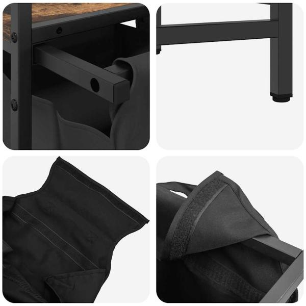 Wäschekorb 1 Fach mit Ablage Räuchereiche