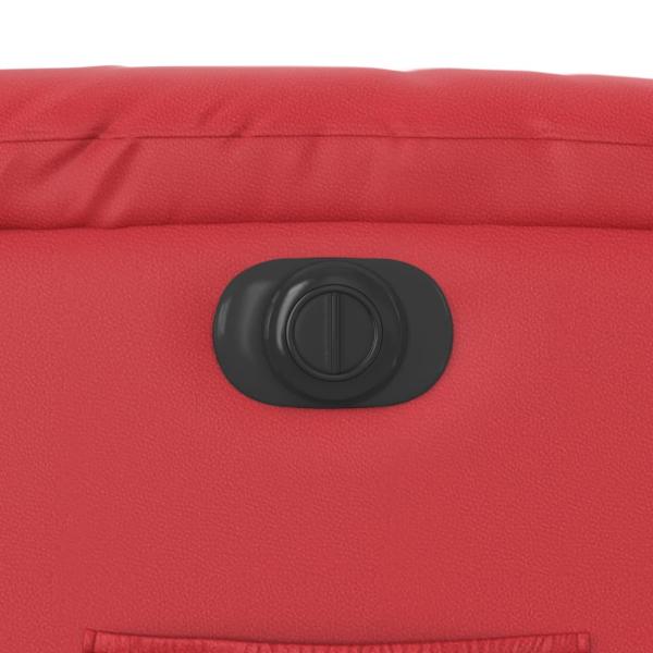 Relaxsessel mit Aufstehhilfe Elektrisch Rot Kunstleder