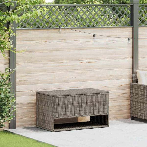 ARDEBO.de - Outdoor-Kissenbox Grau 100x55x55,5 cm Poly Rattan