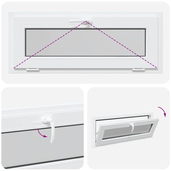 Kellerfenster RISOR 110x40 cm Kipp 2-fach Verglasung Weiß