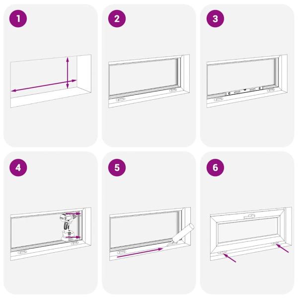 Kellerfenster RISOR 110x40 cm Kipp 2-fach Verglasung Weiß