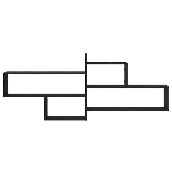 Wandregal Schwarz Eichen-Optik 167,5x18x68 cm Holzwerkstoff