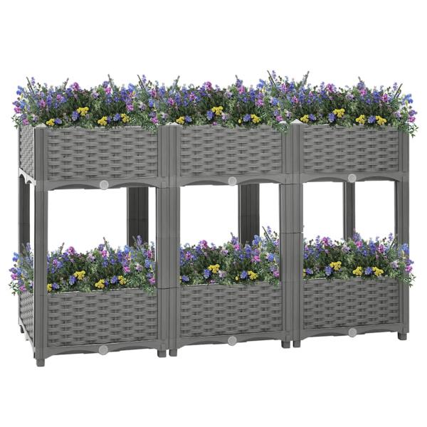 Hochbeet 120x40x71 cm Polypropylen