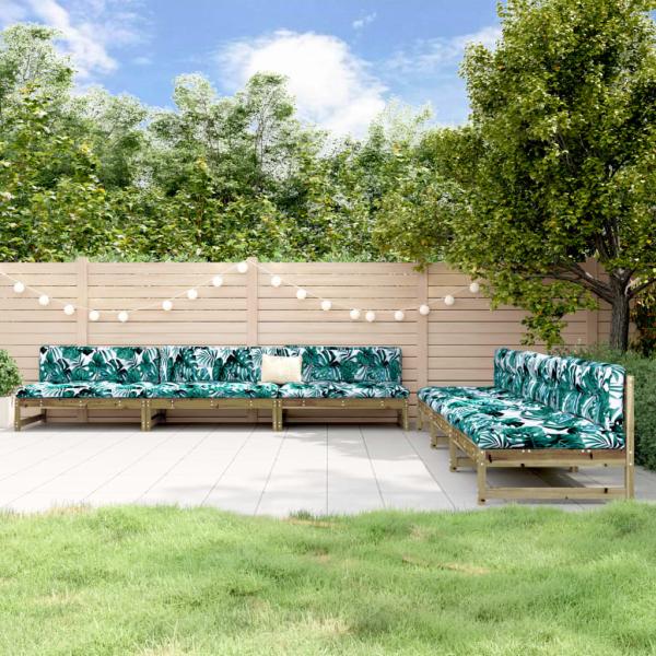 ARDEBO.de - 6-tlg. Garten-Lounge-Set Imprägniertes Kiefernholz