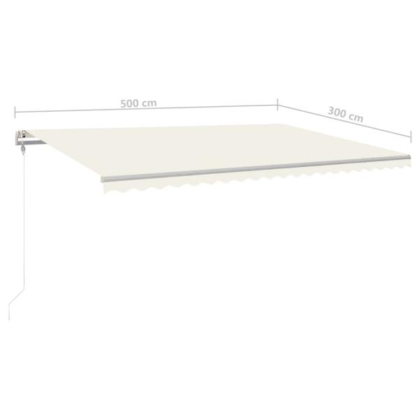 Markise Automatisch Einziehbar 500x300 cm Creme