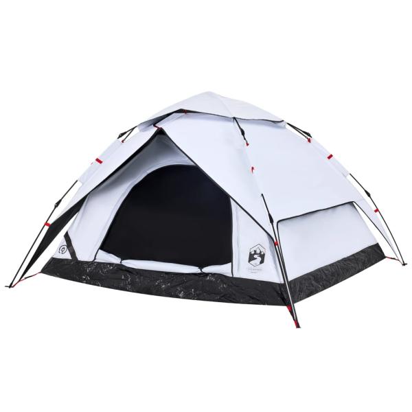 Kuppel-Campingzelt 5 Personen Weiß Verdunkelt Quick Release