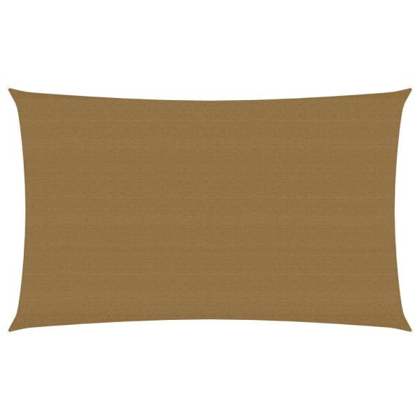 ARDEBO.de - Sonnensegel 160 g/m² Taupe 4x7 m HDPE