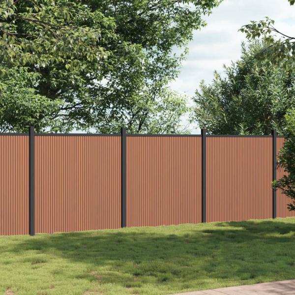 ARDEBO.de - Zaunelement Braun 526x186 cm WPC
