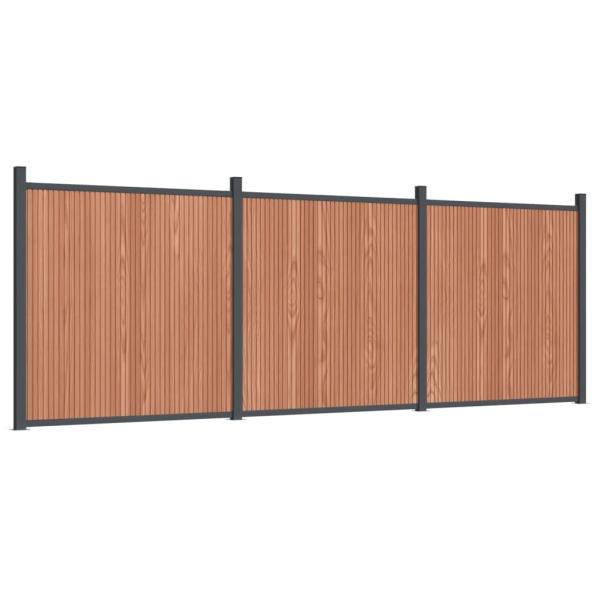 Zaunelement Braun 526x186 cm WPC