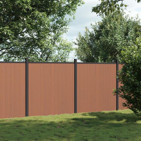 ARDEBO.de - Zaunelement Braun 353x186 cm WPC