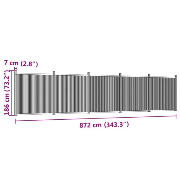 Zaunelement Braun 872x186 cm WPC