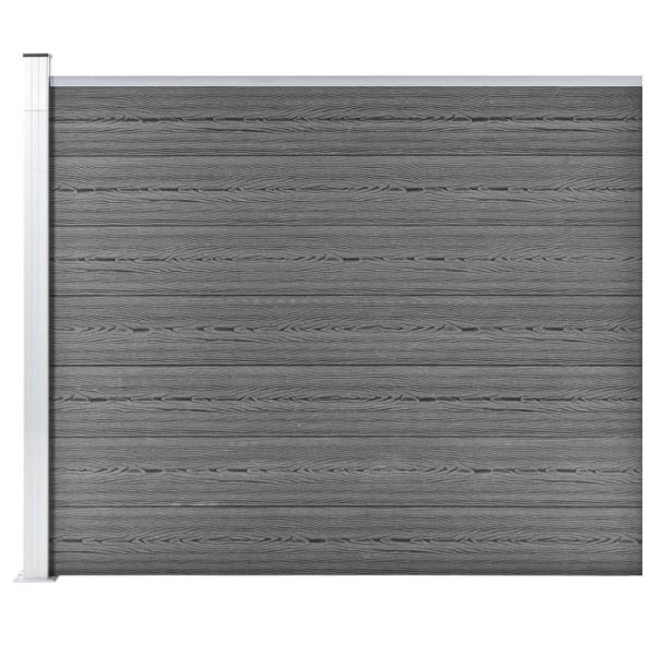 ARDEBO.de - Zaunelement WPC 175x146 cm Grau