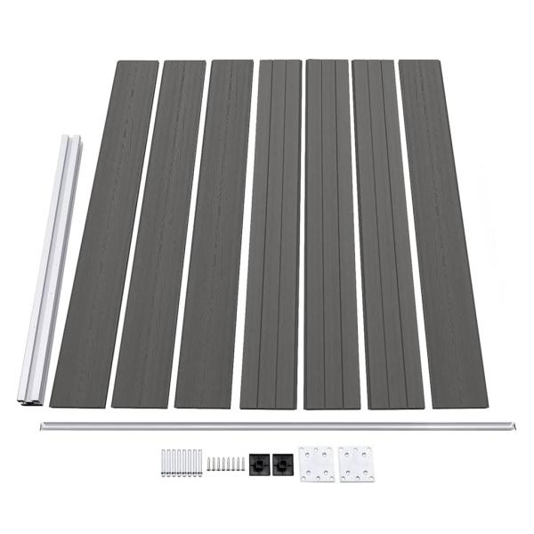 Zaunelement WPC 175x146 cm Grau