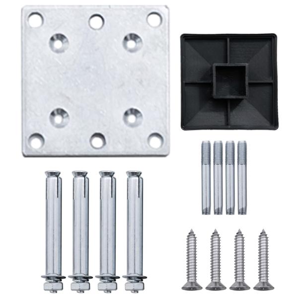 Zaunelement WPC 175x146 cm Grau