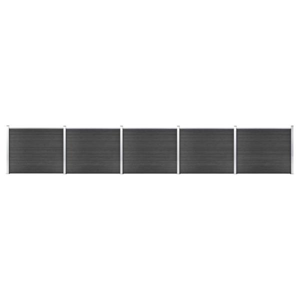 ARDEBO.de - Zaunelement Set WPC 872x146 cm Grau