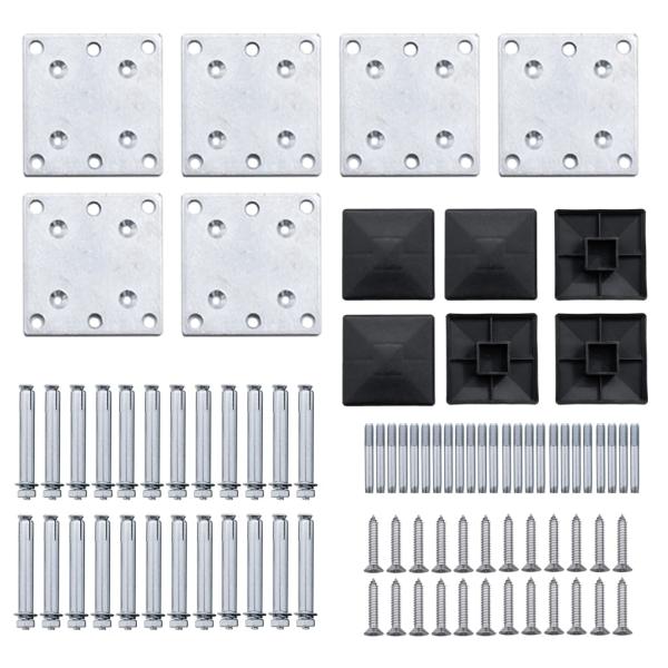 Zaunelement Set WPC 872x146 cm Grau