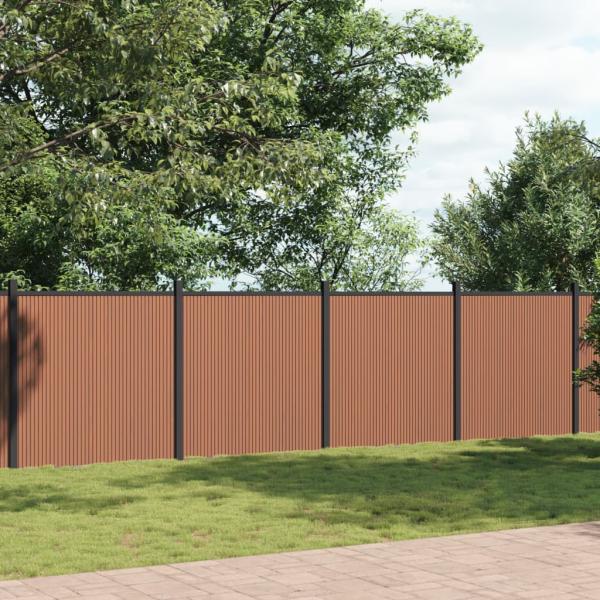 ARDEBO.de - Zaunelement Braun 699x186 cm WPC